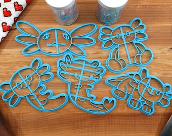 Cute Axolotl Cookie Cutters – Hand Designed, Food Safe