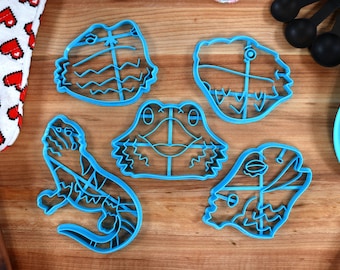 Foremki do ciastek z brodatym smokiem: Twarz i kontur, prezent do pieczenia