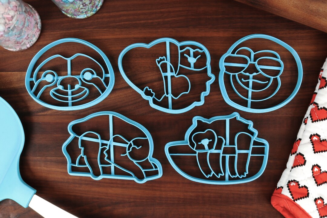 Spectacular Sloths Cookie Cutters Hanging Sloth, Heart Sloth, Sleeping Sloth, Sloth Face