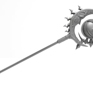 FFXIV Tropaios Rod DIY Cosplay Prop Kit - Thaumaturge&#39;s Arm - Black Mage - Two-Handed Magical Staff - Larping Prop Kit