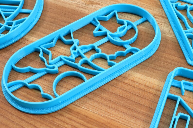 Vaporwave Dreams Cookie Cutters - Big Vaporwave, Crystal Monitor, Mountainside Vapor, Starry Pill, Sunset Cityscape - Vaporwave Gift