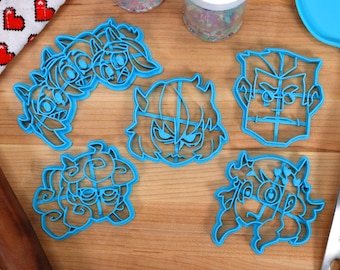 Helltaker Cookie Cutters: Cerberus, Malina, Modeus, Pandemonica