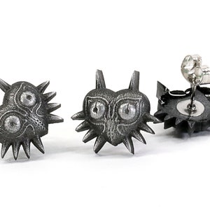 Zelda Earrings Pair Majoras Mask -Stainless Steel Stud- Legend of Zelda Breath of the Wild  - Nintendo/Zelda Gift ERG1