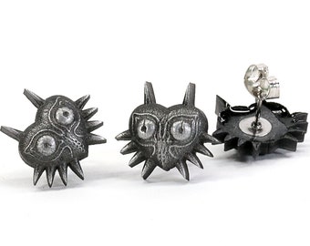 Zelda Earrings Pair Majoras Mask -Stainless Steel Stud- Legend of Zelda Breath of the Wild  - Nintendo/Zelda Gift ERG1