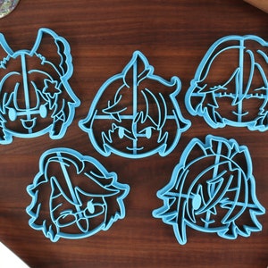 Genshin Impact Cookie Cutters: Chibi Character Set - Baizhu, Dehya, Kaveh, Kirara, Mika All 5 Collection!
