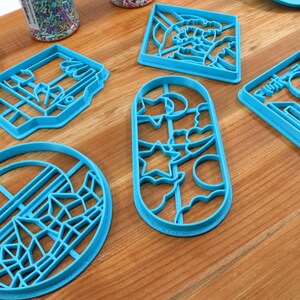 Vaporwave Dreams Cookie Cutters - Big Vaporwave, Crystal Monitor, Mountainside Vapor, Starry Pill, Sunset Cityscape - Vaporwave Gift