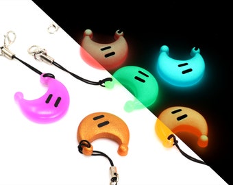 Power Moon Phone Charm Glow in the Dark - Super Mario Odyssey - Nintendo Gift / Mario Gift PHN1