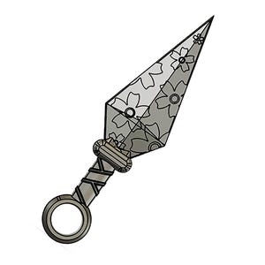 Sakura Kunai 3D Print Model - Japanese Sakura Prop - Ninja Kunai Cosplay Download - Stealth Props & Weapons | 3DP1