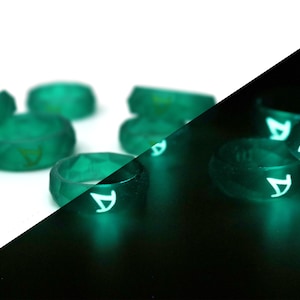 Summoner FFXIV Ring Glow in the Dark Soul Crystal/SMN Job Stone Final Fantasy XIV FF14 RNG1