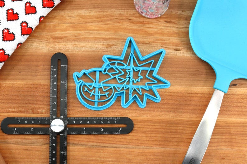 Mario Cookie Cutters: Galaxy Luma, Tanooki Leaf, Cappy - Nintendo Gift WarioWare Logo