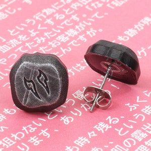 Viper FFXIV Soul Crystal Earrings Pair/VPR Job Stone FF14 Final Fantasy 14 FFXIV Charm -Stainless Steel Stud- ERG1