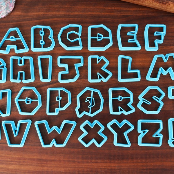 Mario Numbers & Letters! - FONT Cookie Cutters - Gaming Baking, Letter Cutouts Baking Fondant Letters, Letters for Cake decorating