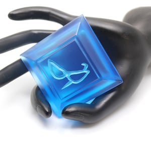 Blue Mage Soul Crystal: FFXIV Job Stone, Hand Painted Resin PJSKY1 image 10