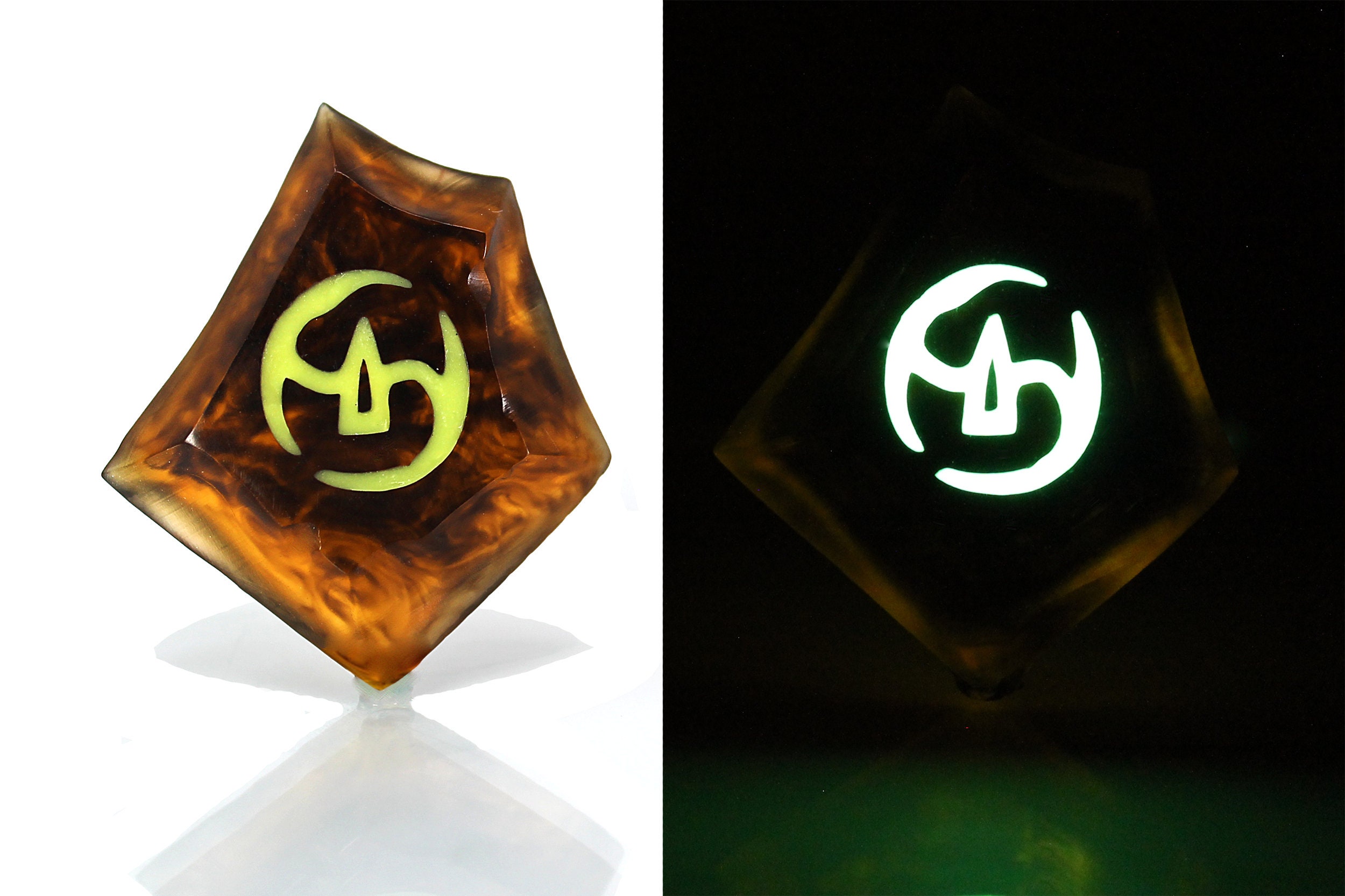 クリアサムライソウルクリスタル：暗闇で光るFF14ジョブストーン JSKY1