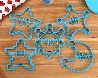 Mario Cookie Cutters: Power Star, Moon & Shine Sprite