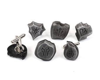 FFXIV Soul Crystal Cufflinks: Final Fantasy Job Stone, Stainless Steel CFF1