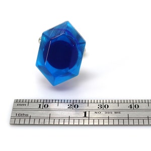 Zelda Rupee Cufflinks: Crystal Resin Legend of Zelda Gift CFF1 image 4