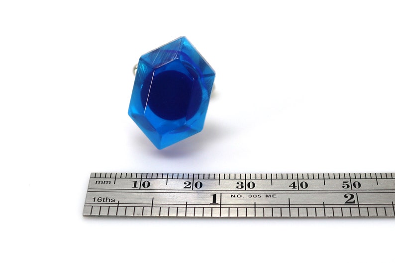Zelda Rupee Cufflinks: Crystal Resin Legend of Zelda Gift CFF1 image 4