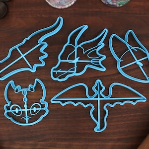 Cute Dragon Cookie Cutters - Dragon Outline, Flying Dragon, Cute Dragon Face - Dragon Lover, Dragon Gift