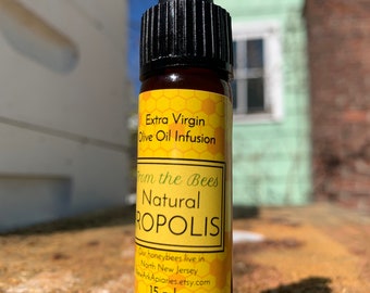 FREE SHIP, Propolis Olive Oil Infusion: Natural Beard & Skin Moisturizer (15ml)