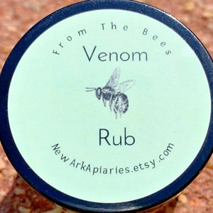 Honeybee Venom Rub: Beeswax, Tumeric, Ginger - 1/2 oz