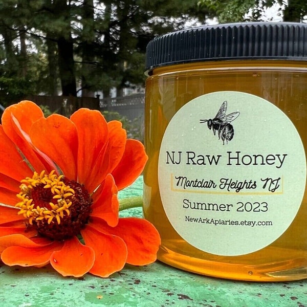 2023 Summer Montclair Heights New Jersey Real RAW Honey with Local Pollen, 12oz