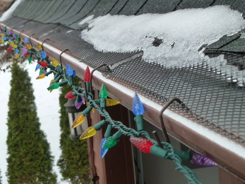 50 Ct Brown Christmas Hookchristmas Light Hanger for Gutters Etsy