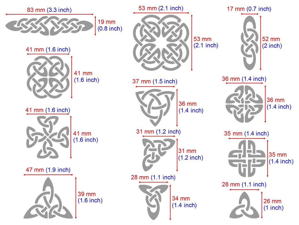 Celtic Knot Stencil Irish Heritage Viking Symbols Reusable Etsy