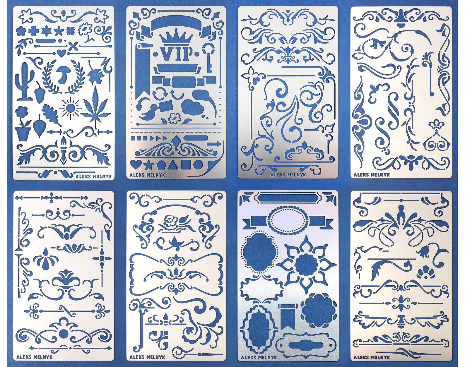 Metal Stencils Flowers and Vines Ornament Vintage Finds Etsy