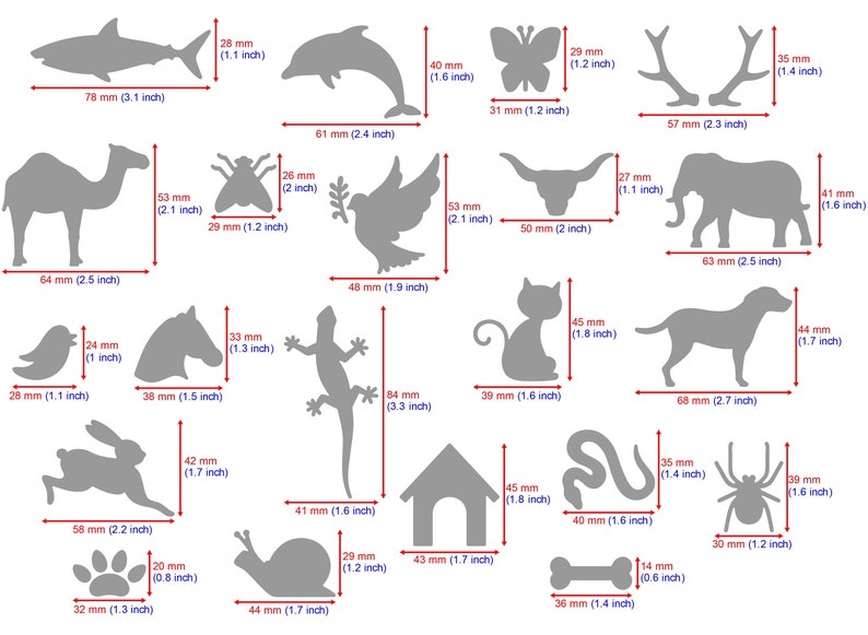 Animals Stencils Woodland Pets Cat Dog Fox Squirrel Etsy