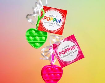 Printable Pop It Valentine Card: DIY Fidget Valentine (Digital Download), Classroom Valentine, Poppin Valentine