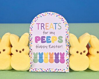 Treats for my Peeps tag, Easter gift tag, Treats for my Peeps, Printable Easter tag, Peeps treat tag, Easter treat tag, Digital download tag