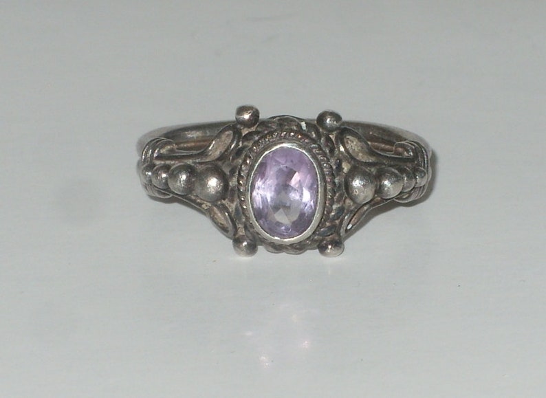 Silver Womans Ring Light Purple Amethyst Color Stone Womans Jewelry Jewellery Gift For Her