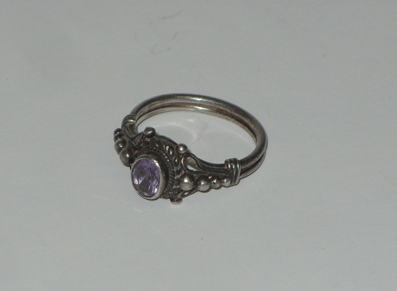 Silver Womans Ring Light Purple Amethyst Color Stone Womans Jewelry Jewellery Gift For Her