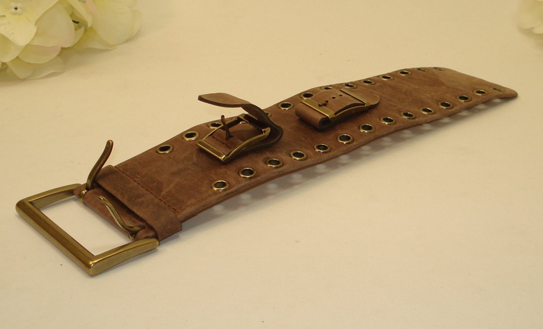 Guess Genuine Leather Wide Watch Band Cuff Watch Band Gift For Etsy