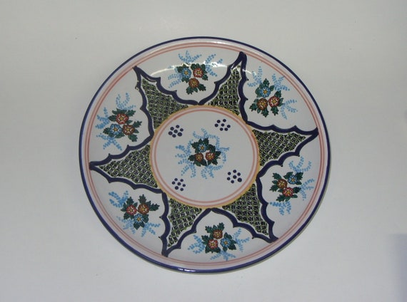 Mexico Vintage hand painted pottery trinket box Pue Hernandez