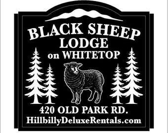 Black Sheep Lodge Sign