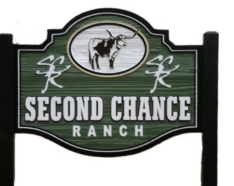 Large redwood sign - Carved - 5 >12 square feet- sold by sq ft. - hand painted - complete custom to your design.
