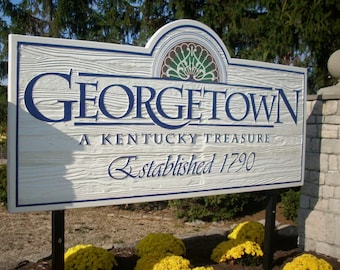 XX Large redwood sign - Carved - 18 >32 square feet- sold by sq ft. - hand painted - complete custom to your design.