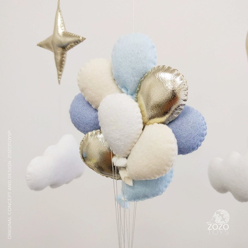 Whale Baby Mobile Baby Mobile Blue Whale Nursery Mobile Etsy