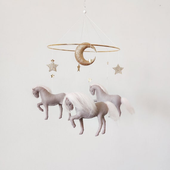 Horse Baby Mobile Baby Girl Mobile Moon 