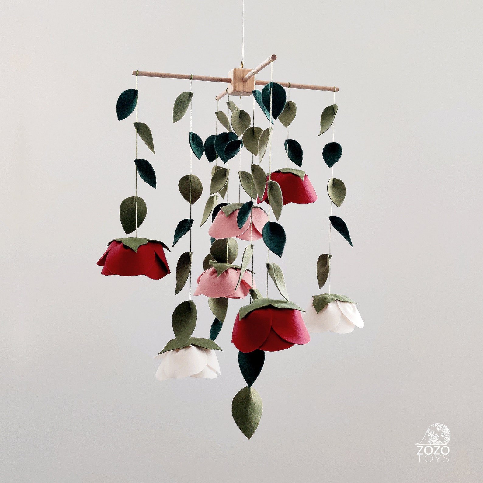 Floral Baby Mobile Girl Pink Flower Crib Mobile Baby Girl Etsy