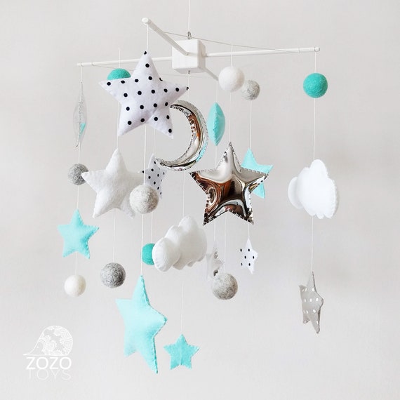 Baby Mobile Baby Crib Mobile Starry Night Baby Mobile Etsy