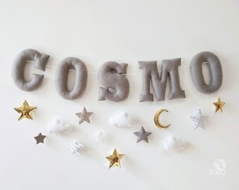 Personalized Felt Baby Name Garland: Nursery Wall Decor