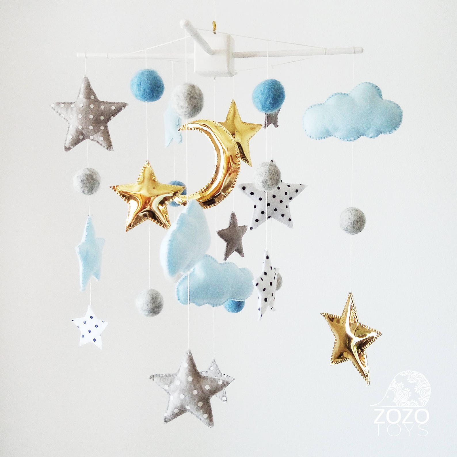 Baby Mobile Starry Night Baby Mobile Baby Crib Mobile Etsy