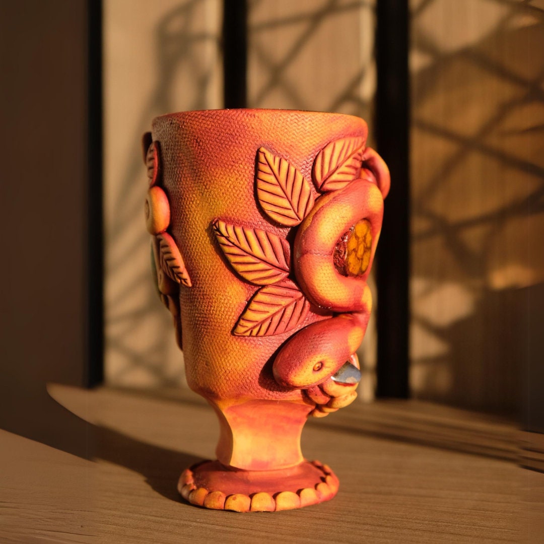 Special Handmade Snake Ayahuasca Cup Shamanic Cup Ceremonial Cup