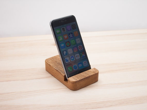 Wood Phone Stand Holder Iphone Wooden Etsy