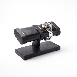 Wooden watch stand for 2 watches with soft pillow, watch storage, personalized gift for men