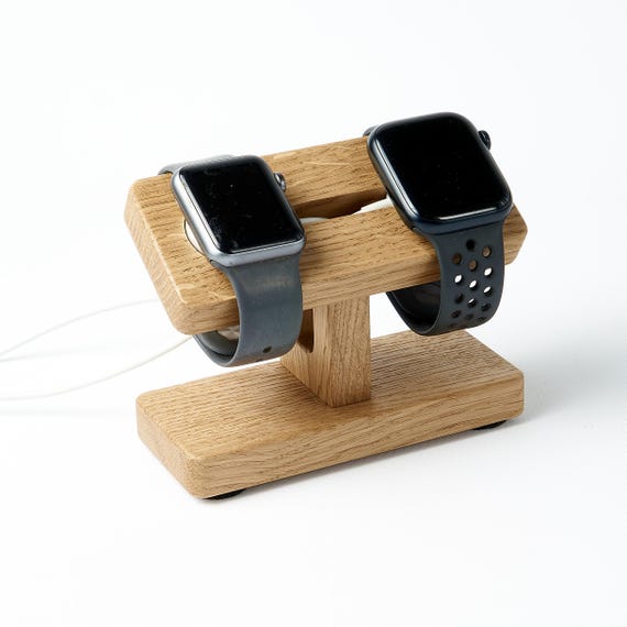 His and Hers Apple Watch Display Wooden Charging Stand for Apple Watch All Series 1 2 3 4 5 6 7 8 Etsy