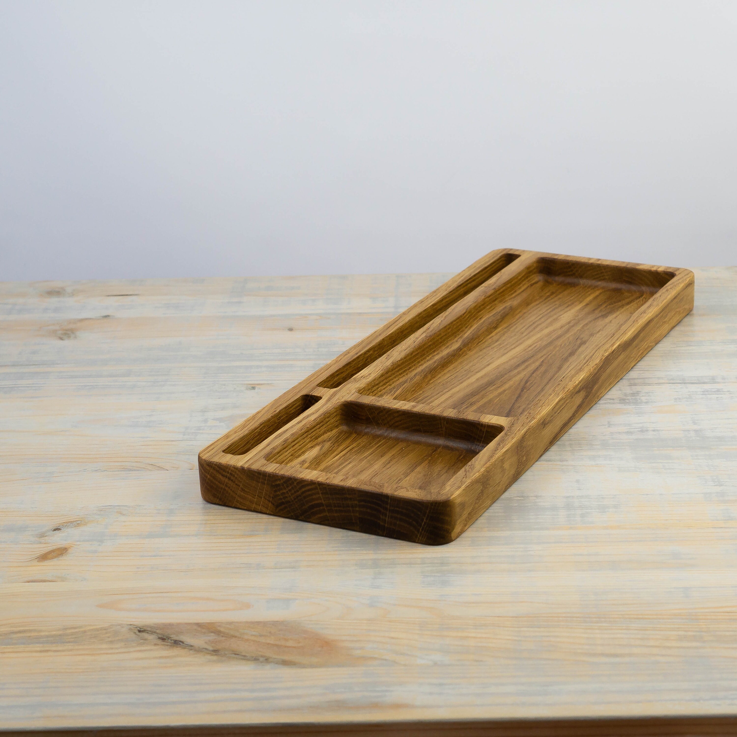 Wood Desk organizer tray Office organization Phone stand Desk Etsy